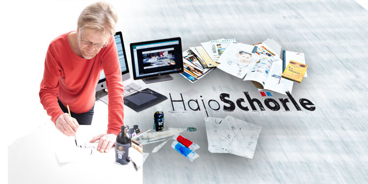 Hajo Schörle, Grafik-Designer, Künstler, Autor, Verleger