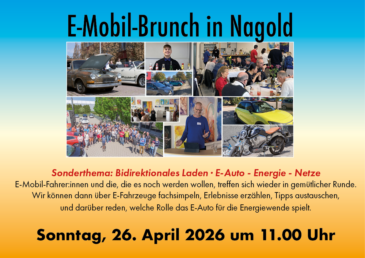 E-Mobil-Brunch in Nagold am 26.4.2026