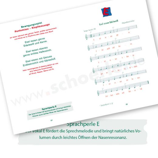 Beispiel aus dem ABC, das E: mit schönen Reimen und einem vertonten Liedtext dabei. Dazu wie immer die logopädische Sprachperle.