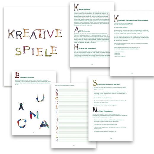 Ab Seite 169 finden Sie noch kreative Spiele mit den ABC Tierbuchstaben. Spielerisch das ABC lernen
