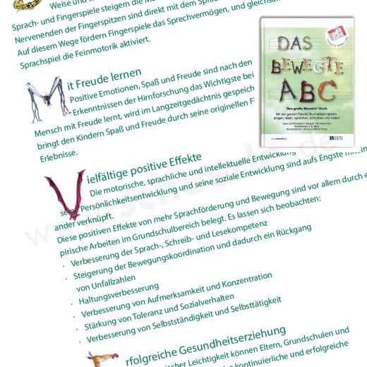 Ein Fundus für begeistertes Lernen des ABC. Denn, Freude und Begeisterung sind der Motor ...