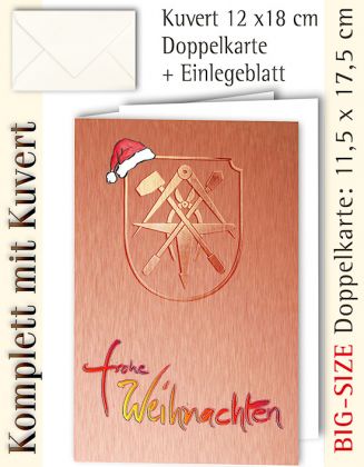 B.S.-Karte + Kuvert, Klempner - Weihnachtskarte - individualisierbar
