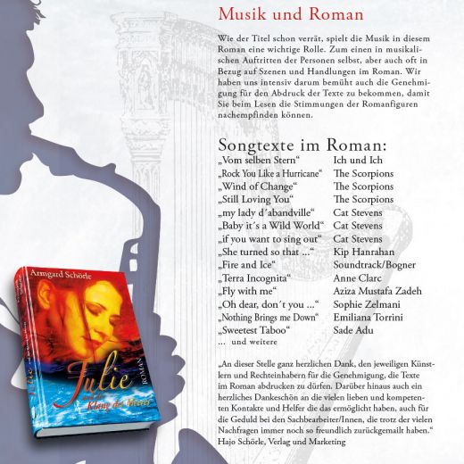 von Cat Stevens (Yusuf), Scorpions, Anne Clark, Ich und Ich, Kip Hanrahan, Soundtrack/Bogner, Anne Clarc, Aziza Mustafa Zadeh, Sophie Zelmani, Emiliana Torrini, Sade Adu ... und weitere