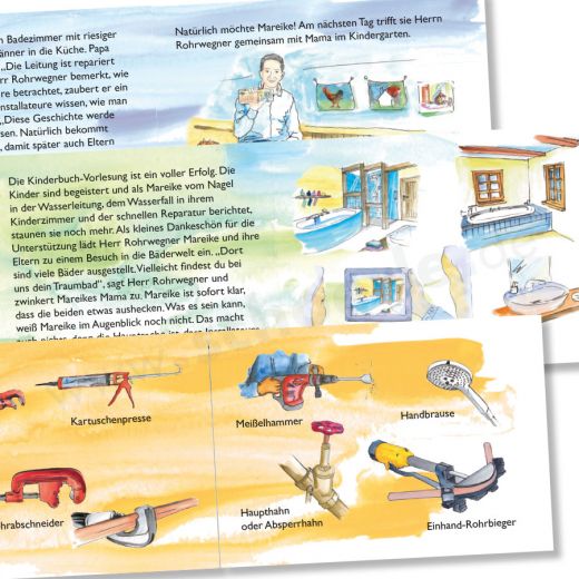 Die Geschichte kann im Kindergarten vorgelesen werden und die Lokalpresse darf dabei sein