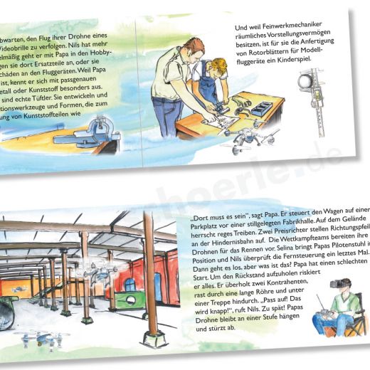 Die Geschichte führt durch den vielfältigen Beruf des Feinwerkmechanikers. Ideal für Kinder um ein Bild zu bekommen