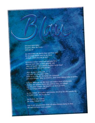 Blau ... - Leinwanddruck 50x70 cm