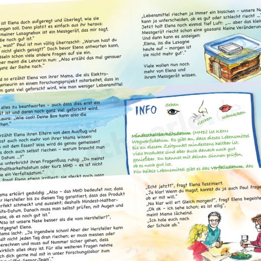 Das Kinderbuch mit der Geschichte zu E-Technik wird auf der Seite von VDE mit dem Schnüffel-Sensoren-Team ergänzt