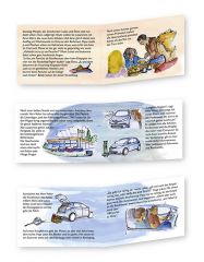 Familie kauft ein E-Auto und macht gleich einen Ausflug um die Besonderheit zu entdecken