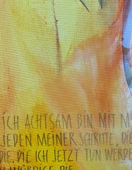 Achtsam ... - Originalgemälde 40x120 cm